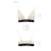 Еластичний топ з мереживом Passion PS001 TOP, ecru