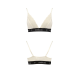 Еластичний топ з мереживом Passion PS001 TOP, ecru