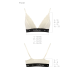 Еластичний топ з мереживом Passion PS001 TOP, ecru