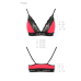 Еластичний топ з мереживом Passion PS001 TOP, M, red-black