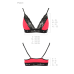 Еластичний топ з мереживом Passion PS001 TOP, розмір XL, red-black