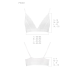 Еластичний топ з мереживом Passion PS001 TOP, білий, S