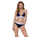 Спортивний топ з подвійними бретелями Passion PS007 TOP, navy blue