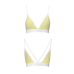 Спортивний топ з подвійними бретелями Passion PS007 TOP, жовтий