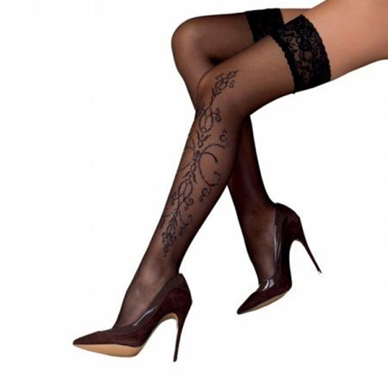 Панчохи з ефектом татуювання Passion ST111 3/4 (20 den)