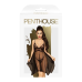Бебі-долл з мереживним браллетом та асиметричним подолом Penthouse Naughty Doll Black M/L