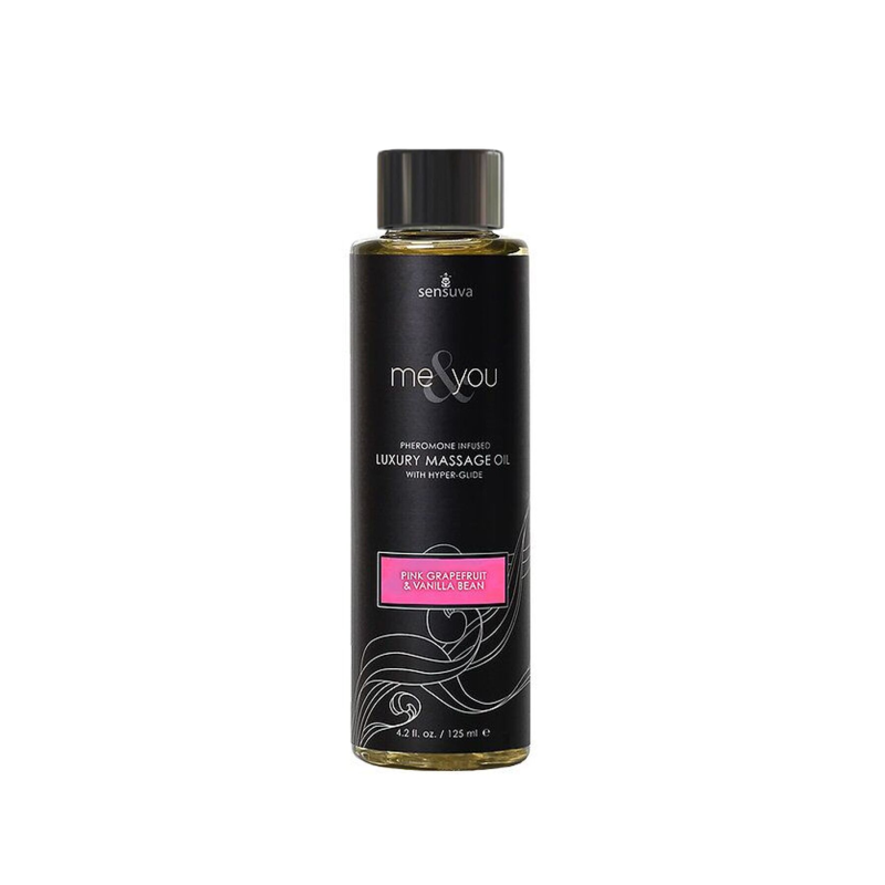 Масажна олія Sensuva Me&You Pink Grapefruit & Vanilla Bean з феромонами, 125 мл