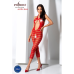 Сітчастий бодистокінг з відкритим животом Passion BS081 red