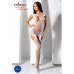 Ажурний бодистокінг з панчохами Passion BS082 white