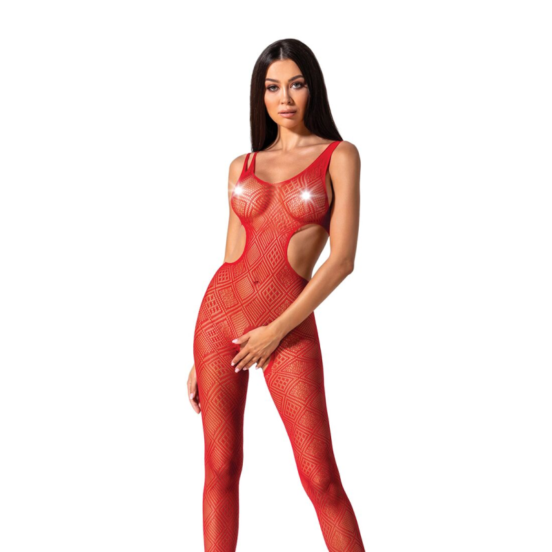 Еротичний бодистокінг з малюнком Passion BS085 red