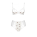 Еротичний комплект з малюнком Passion Lovelia Bikini, L/XL, білий