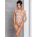 Еротичне боді з малюнком Passion Lovelia Body, білий колір, XXL/XXXL
