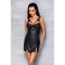 Бебі-долл з екошкіри та мережива Passion Loona Chemise, black, XXL/XXXL
