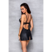 Бебі-долл з екошкіри та мережива Passion Loona Chemise, black, XXL/XXXL
