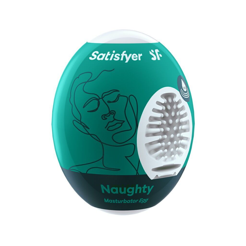 Мастурбатор-яйце Satisfyer Masturbator Egg Naughty, самозмащувальний, одноразовий