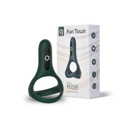 Подвійне ерекційне кільце Fun Town Rise Turquoise з керуванням зі смартфона Подвійне ерекційне кільце Fun Town Rise Turquoise з керуванням зі смартфона