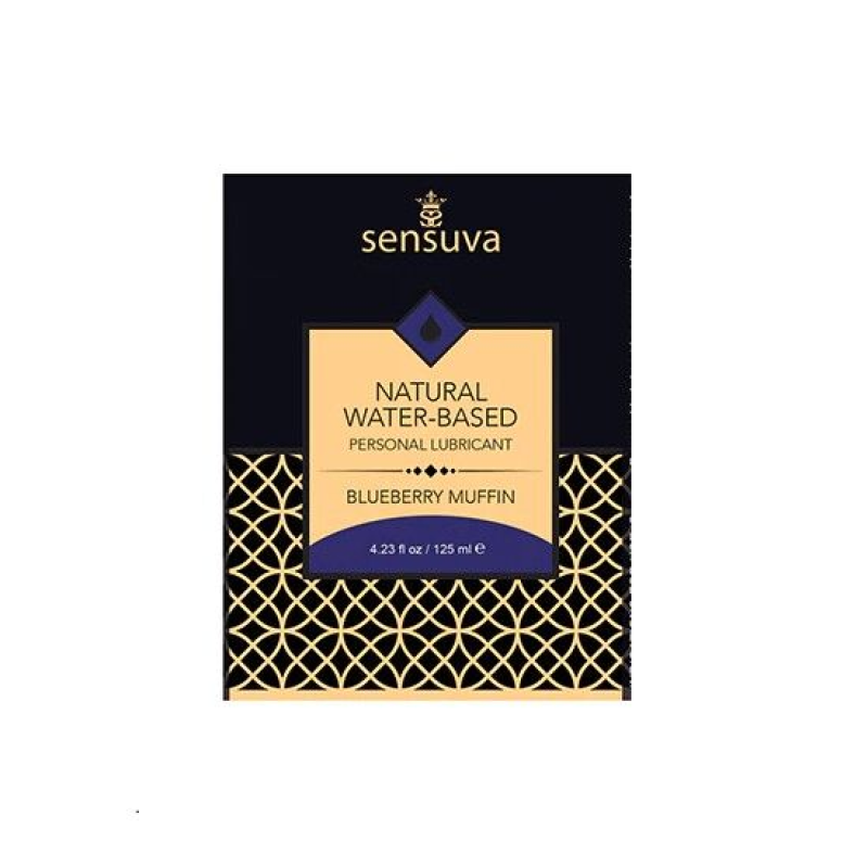 Пробник лубриканту Sensuva Natural Water-Based Blueberry Muffin, 6 мл