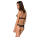 Комплект з браллетом на ажурним ліфом і відкритими трусиками Passion Christa Set Open Bra S/M black