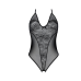 Боді з ажурним декором та відкритим кроком Passion Ursula Body S/M, black