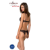 Комплект бра та трусики з мереживним декором Passion Ursula Set S/M, чорний