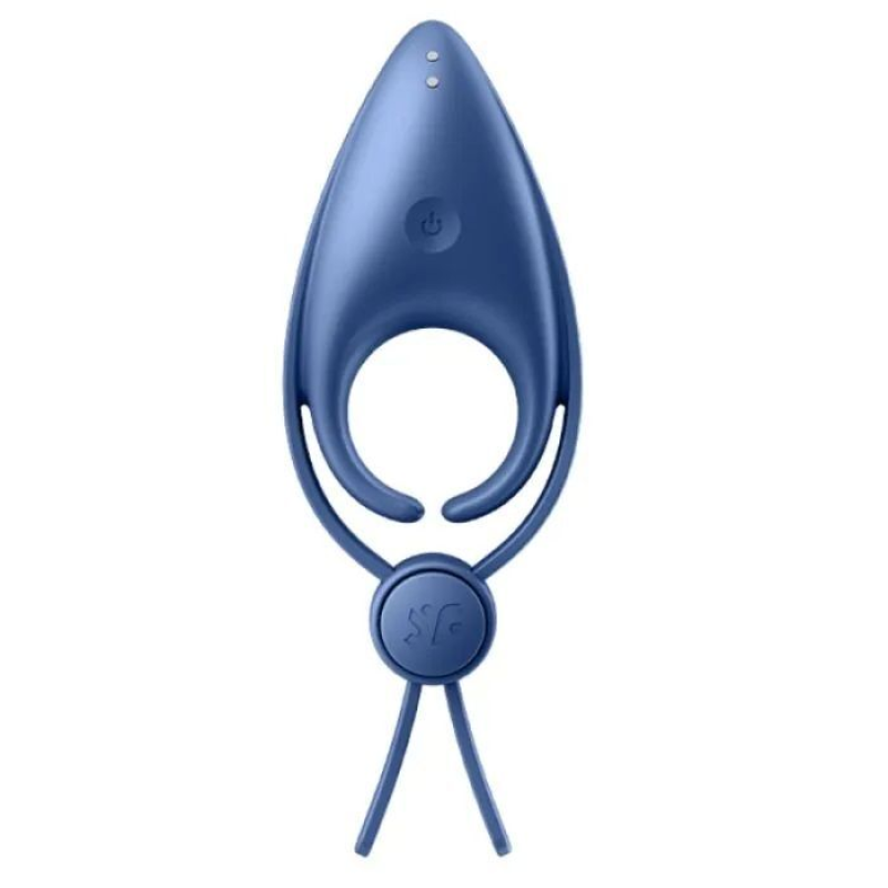 Ерекційне віброкільце-лассо з регулюванням розміру Satisfyer Sniper Blue