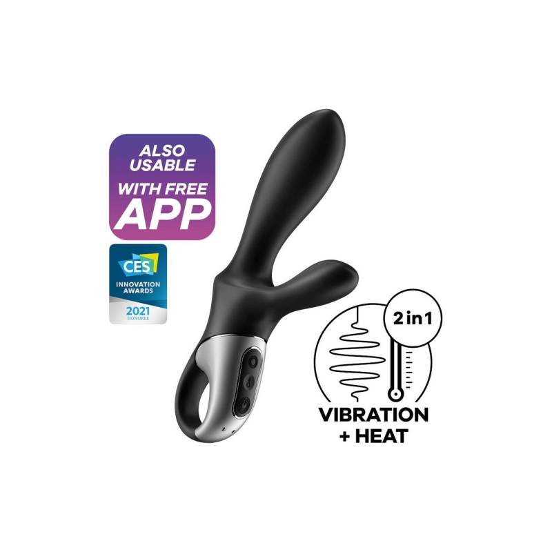 Смарт-вібратор із підігрівом Satisfyer Heat Climax +