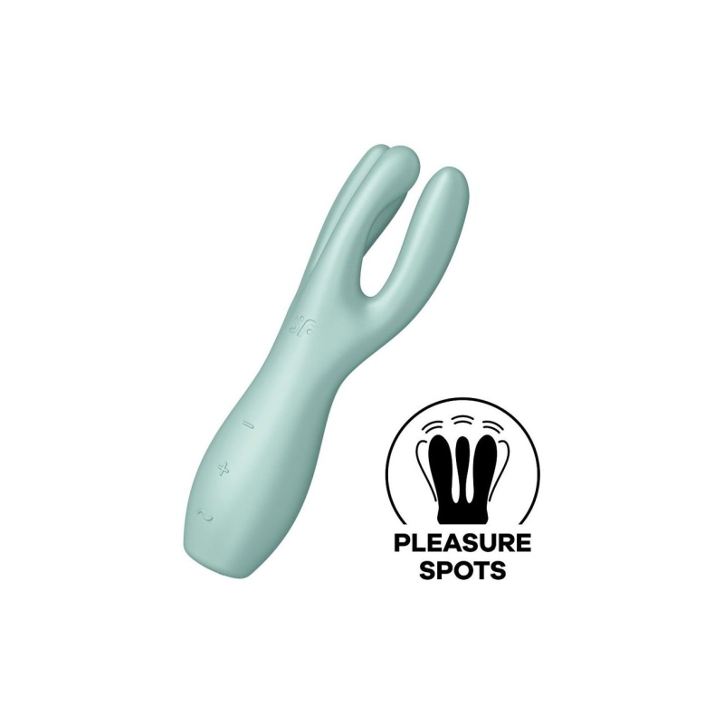 Клиторальний вібратор Satisfyer Threesome 3 Mint з трьома пальчиками