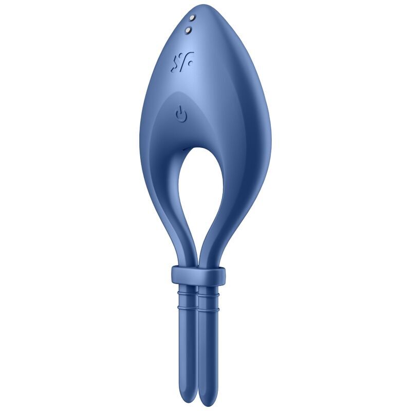 Ерекційне смарт-віброкільце лассо Satisfyer Bullseye Blue з регулюванням розміру