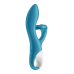 Вібратор кролик з трійним відростком Satisfyer Embrace me Turquoise