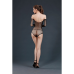 Сітчасте боді зі стразами Moonlight Model 09, Black, відкриті плечі