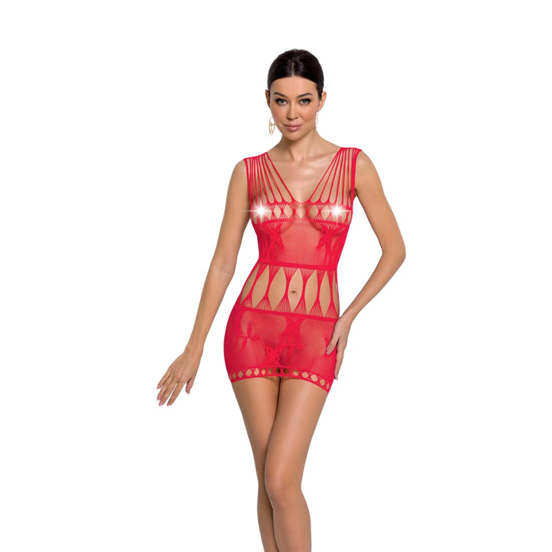 Бодистокинг міні-плаття з метеликами Passion BS090 One Size, red