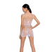 Бодистокинг мереживний з малюнком метеликів Passion BS090 white, one size