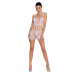 Бодистокинг мереживний з малюнком метеликів Passion BS090 white, one size