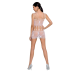 Бодистокинг мереживний з малюнком метеликів Passion BS090 white, one size