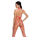 Бодистокинг у велику сітку Passion BS091 red, з відкритим доступом