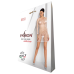 Бодистокінг-плаття з глибоким вирізом Passion BS093, white, довгі рукави