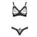Комплект з екошкіри Passion Celine Bikini, чорний, L/XL