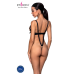 Боді з екошкіри Passion Celin Body, чорне, відкрите, з доступом, L/XL