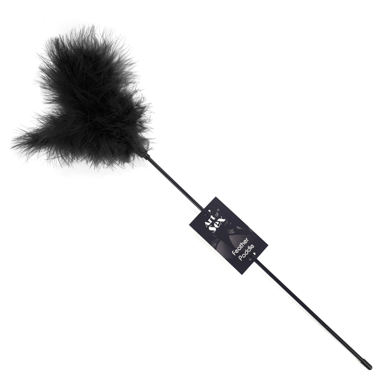 Щекоталка з пером індика Art of Sex – Feather Paddle, чорна