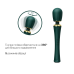 Вібромасажер Zalo Kyro Wand Turquoise Green