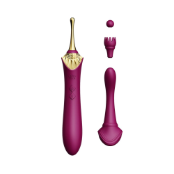 Вагінально-кліторальний вібратор Zalo Bess Velvet Purple
