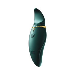 Вібратор 2в1 з язичком Zalo Hero Jewel Green