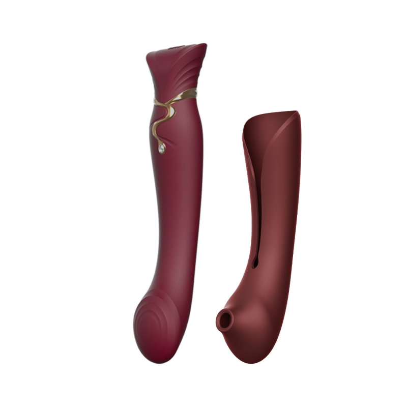 Смартвібратор Zalo Queen Wine Red 3в1