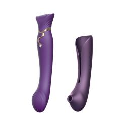 Смартвібратор 3в1 Zalo Queen Set Twilight Purple