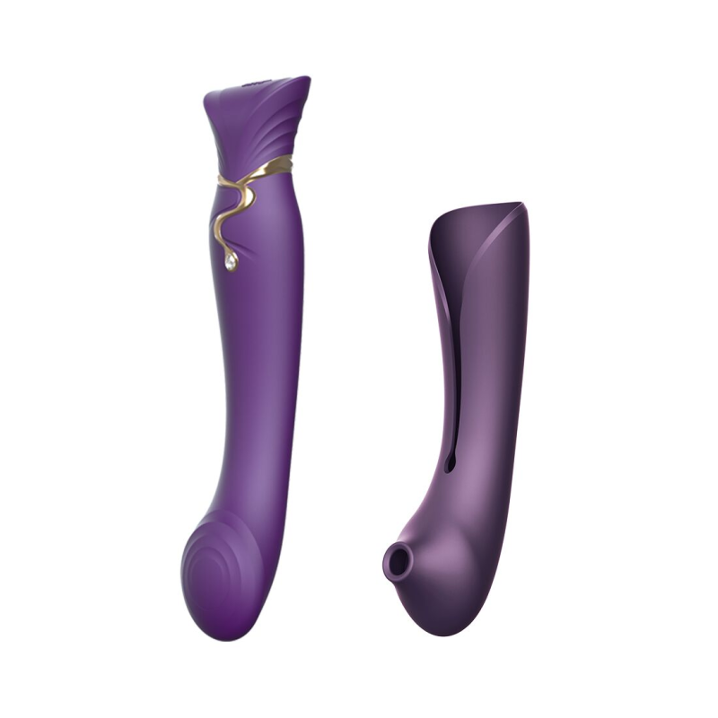 Смартвібратор 3в1 Zalo Queen Set Twilight Purple