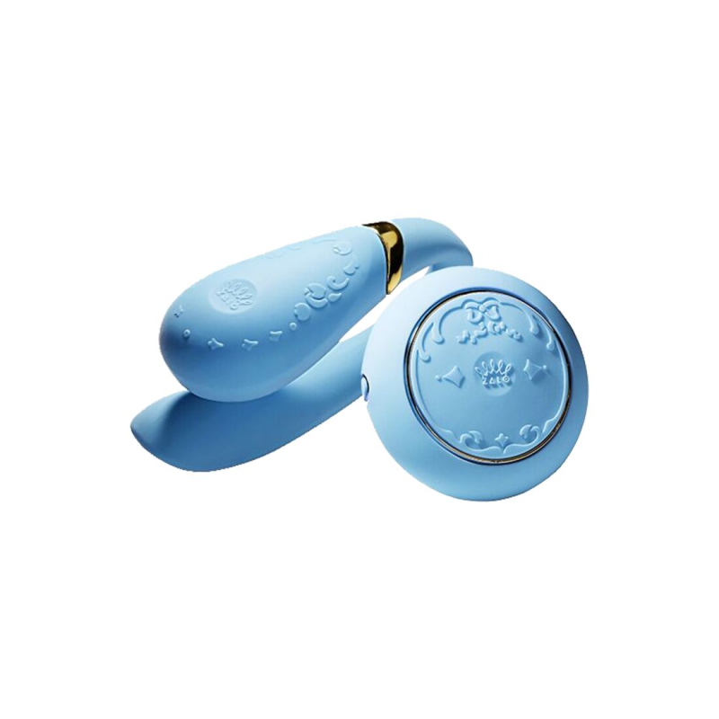 Смартвібратор для пар Zalo Fanfan, колір Royal Blue