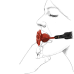 Кляп-троянда Zalo Rose Ball Gag