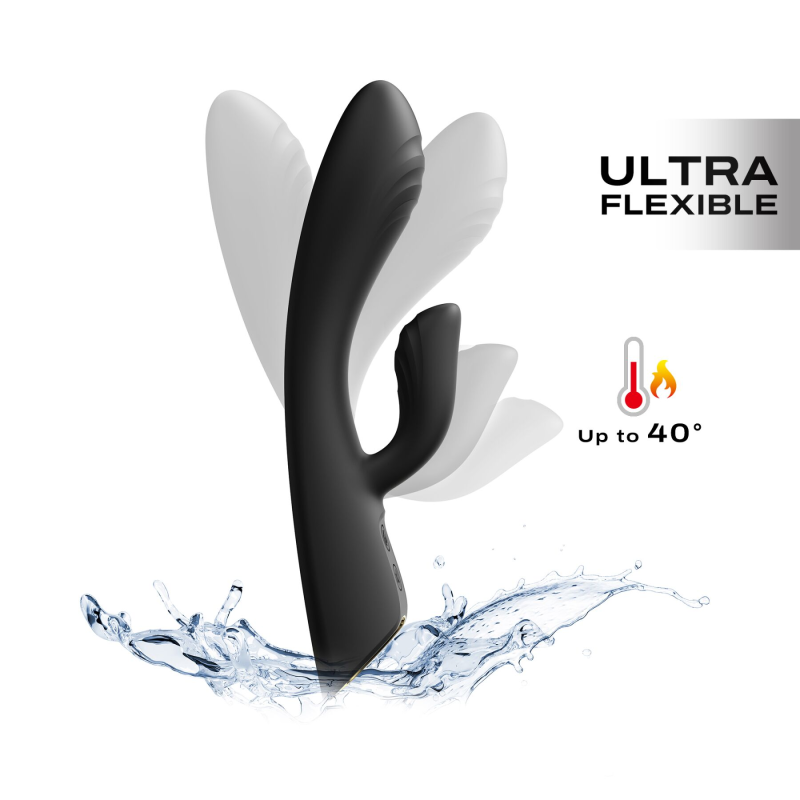 Вібратор-кролик з підігрівом Dorcel Flexi Rabbit Black