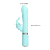 Вібратор-кролик Pillow Talk Lively з ротацією, Teal, кристал Swarovski