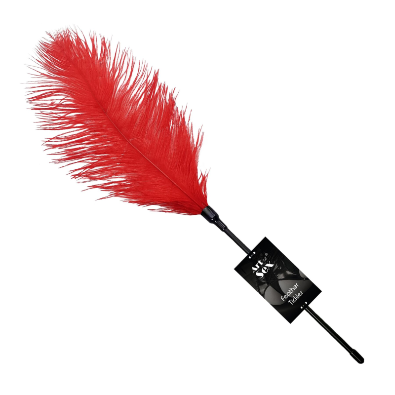 Лоскотка зі страусиним пером Art of Sex Feather Tickler, червона